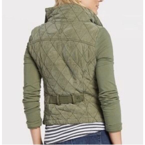 Anthropologie Marrakech Phoebe Quilted Jacket So Soft Olive Green Medium - Picture 1 of 7